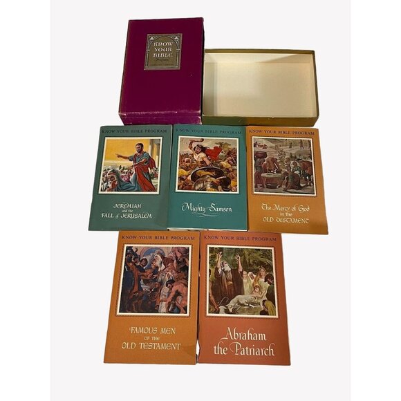 Vintage 1962 Know Your Bible Program Lot Of 16 Books Nelson Doubleday Inc. - Picture 7 of 12